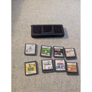 Nintendo DS games with carrying case 8 games total. Star wars, monster Jam +